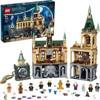 LEGO 76389 Harry Potter Schloss Hogwarts Kammer des Schreckens Spielzeug Set, goldene Voldemort Minifigur und Große Halle, Geschenkideen für Kinder