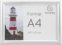 Exacompta - Ref. 8494358D – 1 Wandrahmen aus Aluminium – Format DIN A4 – vertikal oder horizontal verwendbar – Maße: 32,7 x 24 x 1,2 cm – ideal für Plakate, Diplome – Alu/Kristall