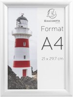 Exacompta - Ref. 8494358D – 1 Wandrahmen aus Aluminium – Format DIN A4 – vertikal oder horizontal verwendbar – Maße: 32,7 x 24 x 1,2 cm – ideal für Plakate, Diplome – Alu/Kristall