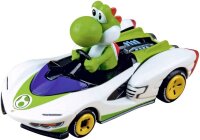 Carrera Go!!! Mario Kart - P-Wing Autorennbahn für Kinder ab 6 Jahren & Erwachsene I 4,9m Rennbahn mit Looping und Mario & Yoshi I 2 Handregler mit Turbo-Knopf I Geschenke zu Weihnachten