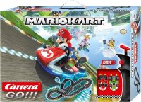 Carrera 20062491 GO!!! Nintendo Mario Kart 8 Rennstrecken-Set | 4,9m elektrische Carrerabahn mit Mario & Luigi Spielzeugautos | mit 2 Handreglern & Streckenteilen | Spielzeug für Kinder ab 6 Jahren