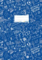 HERMA 19404 Heftumschlag DIN A4 SCHOOLYDOO, Hefthülle mit Beschriftungsetikett, aus strapazierfähiger und abwischbarer Polypropylen-Folie, Heftschoner für Schulhefte, blau