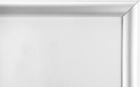 Exacompta 8194358D Aluminium-Bilderrahmen, zum Aufhängen an der Wand DIN A1, Schrauben und Dübel im Lieferumfang enthalten, hoch oder quer verwendbar - Alu/Kristall