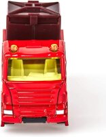 SIKU 0828, Recycling-Transporter, Metall/Kunststoff, Rot, Inkl. 1 Altpapier- und 1 Glas-Container