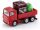 SIKU 0828, Recycling-Transporter, Metall/Kunststoff, Rot, Inkl. 1 Altpapier- und 1 Glas-Container