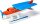 siku 1099, Wasserflugzeug, Metall/Kunststoff, Blau/Orange/Weiß, Einklappbare Flügel
