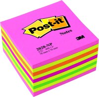 Post-it Sticky Notes Cube Neon Collection, Packung mit 1...