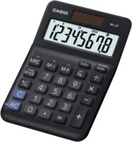 Casio Tischrechner MS-8F, 8-stellig, Steuerberechnung, Währungsumrechnung, Vorzeichenwechsel, Solar/Batteriebetrieb