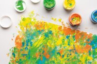 Marabu 0303000050800 - KiDS Fingerfarben-Set mit 6 leuchtenden Farben à 35 ml, parabenfrei, vegan, laktosefrei, glutenfrei, geeignet zum Malen für Kindergarten, Schule, Therapie und zu Hause