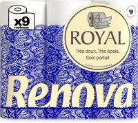 Renova Royal Toilettenpapier 9 Rollen, Weiß, 4 Lagig