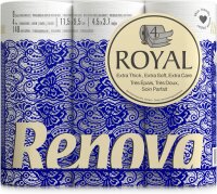 Renova Royal Toilettenpapier, 4 Schichten, 63 Premium-Rollen, extra weiches Papier