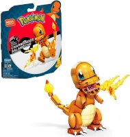 Mattel MEGA Construx Pokemon Charmander Bauset mit kompatiblen Steinen und Teilen und Pokéball, Spielzeug-Geschenkset für Kinder 10 +, GKY96