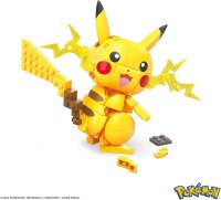 Mattel MEGA Construx GMD31 - Pokémon Medium Pikachu (10cm), Bauset mit beweglicher Figur, Spielzeug ab 7 Jahren