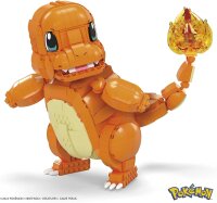 Mattel Mega Construx HHL13 - Pokémon Jumbo Glumanda Bauset, Spielset mit 750 Bausteinen und beweglichen Gliedmaßen, Spielzeug für Kinder ab 10 Jahren