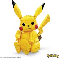 Mattel Mega Construx FVK81 - Pokemon Jumbo Pikachu 30 cm Bauset mit 825 Bausteinen, Spielzeug ab 8 Jahren