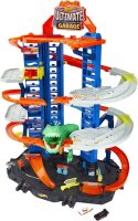 Hot Wheels City Robo T-Rex Ultimate Garage Multi-level multi-play mode Stores 100 plus 1:64 scale cars gift idea for kids 5 and older​, GJL14