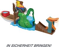 Hot Wheels Monster Trucks Sumpfattacke Spielset, ein Wasserspielset mit 1 Monster Trucks Farbwechsel-Truck, ein Spielzeug für Kinder ab 4 Jahren - HGV14