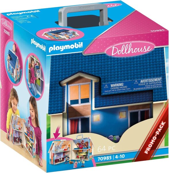 PLAYMOBIL Dollhouse 70985 Mitnehm-Puppenhaus mit Griff