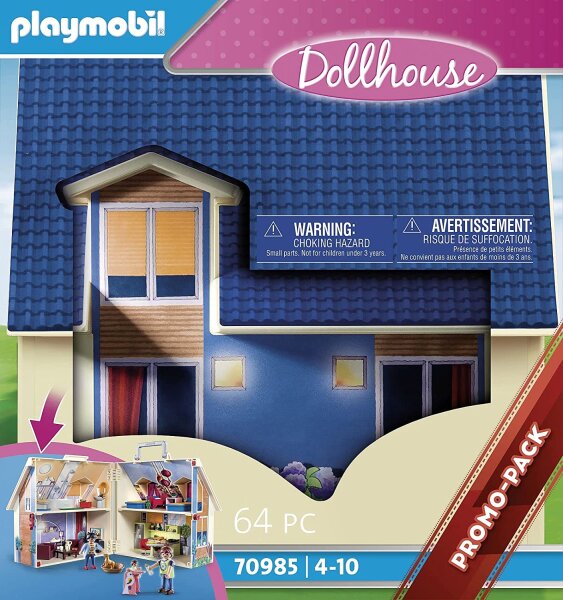 PLAYMOBIL Dollhouse 70985 Mitnehm-Puppenhaus mit Griff