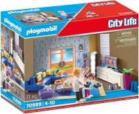 PLAYMOBIL City Life 70989 Wohnzimmer, Mit Lichteffekt, Spielzeug für Kinder ab 4 Jahren
