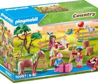 PLAYMOBIL Country 70997 Kindergeburtstag auf dem Ponyhof, Spielzeug für Kinder ab 4 Jahren