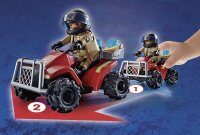 PLAYMOBIL City Action 71090 Feuerwehr-Speed Quad mit Rückzugsmotor, Spielzeug für Kinder ab 4 Jahren