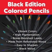 Faber-Castell 116413 - Buntstifte Blackwood, Black Edition, 12er Metalletui