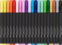 Faber-Castell 116452 - Filzstifte Set Black Edition 20er Etui, mit Pinselspitze, für Kinder und Erwachsene