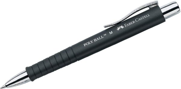 Faber-Castell 241199 - Kugelschreiber Poly Ball M, 0,5 mm, schwarz