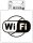 Exacompta - Art.-Nr. 67060E - 1 Piktogramm WiFi - Ideales Informationssignal für Geschäfte, Orte und öffentliche Einrichtungen - aus behandeltem PVC-Vinyl - Maße: 10 x 10 cm
