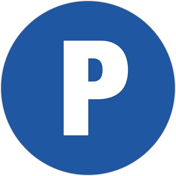 Exacompta - Art.-Nr. 67105E - 1 Privatsphäre Rundschild Parking - Aus rutschfestem und UV-beständigem Polypropylen behandelt, Durchmesser des Panels: 30 cm, Farbe: blau