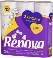 Renova - Toilettenpapier Skin Care Plus, verziert,...