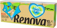 RENOVA Taschentücher, 100% recycelbar, 10 Stück 3- lagig