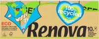 RENOVA Taschentücher, 100% recycelbar, 10 Stück 3- lagig