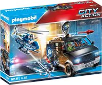 PLAYMOBIL City Action 70575 Polizei-Helikopter: Verfolgung des Fluchtfahrzeugs, Für Kinder von 4-10 Jahre