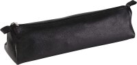 Clairefontaine 8323C Schlampermäppchen (aus echtem Leder, 21 x 6 x 6cm) 1 Stück schwarz