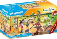 PLAYMOBIL Family Fun 71191 Erlebnis-Streichelzoo mit Spielzeugtieren, Spielzeug für Kinder ab 4 Jahren