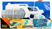 Idena 40427 - Idena Wasserblaster "Super-Splash", Wasserpistole für Kinder, mit Pumpfunktion, ca. 32 cm groß, weiß, ideal für den Urlaub, am Strand oder Pool