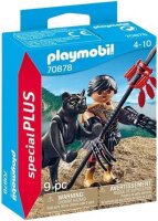 PLAYMOBIL 70878 Spielzeug, Bunt Krieger mit Panther