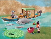 PLAYMOBIL Wiltopia 71010 Bootsausflug zu den Seekühen mit Spielzeugtieren, Nachhaltiges Spielzeug für Kinder ab 4 Jahren