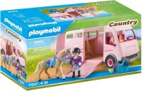 PLAYMOBIL Country 71237 Pferdetransporter, Pferd und Transporter für den Reiterhof, Spielzeug für Kinder ab 4 Jahren