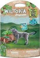 PLAYMOBIL WILTOPIA 71056 Wolf aus nachhaltigem Material inklusive vielen Zubehör und Tier-Sammelkarte mit QR-Code und spannenden Audio-Content, ab 4 Jahren, Multi
