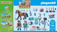 PLAYMOBIL Country 71241 Tierärztin für Pferde, Deutsches Sportpferd und Mobiles Röntgengerät für den Reiterhof, Spielzeug für Kinder ab 4 Jahren