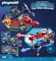 PLAYMOBIL DreamWorks Dragons 71080 Dragons: The Nine Realms - Wu & Wei mit Jun, Dragons-Figuren und Spielzeug-Drache mit Schussfunktion, Spielzeug für Kinder ab 4 Jahren