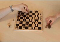 Idena 40174 - Spieleklassiker Schach und Dame 2-in-1, mit...