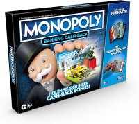 Hasbro Monopoly Banking Cash-Back Brettspiel; elektronischer Kartenleser; Cash-Back Bonus; bargeldloses Zahlen; Scan-Technologie; ab 8 Jahren E8978100