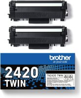 Brother TN2420TWIN Bundle mit 2 Tonern, schwarz, ca. 6000...