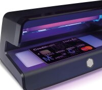 Safescan 70 Schwarz - UV & Weiβlicht Falschgeld Prüfgerät für Wasserzeichen und Mikroprint Erkennung - Überprüfung von Geldscheinen, Kreditkarten und Ausweisen