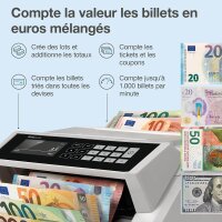 Safescan 2465-S - Banknotenzähler für gemischte Geldscheine, mit 7-facher Falschgeldprüfung