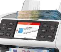 Safescan 2850 - Banknotenzähler für sortierte Banknoten mit 3-facher Echtheitsprüfung und mehrsprachiger Benutzeroberfläche, 25.9 x 25.4 x 25.5 cm